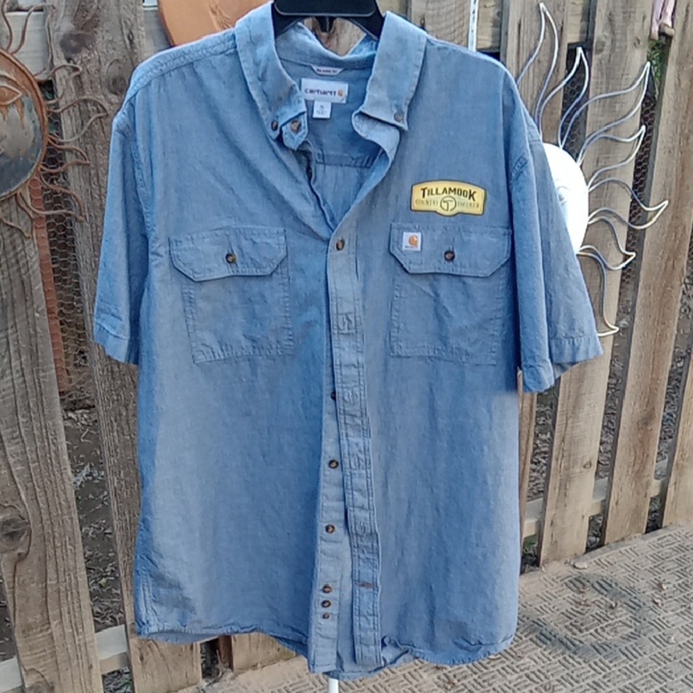 Carhartt Blue Short Sleeve Men's Shirt